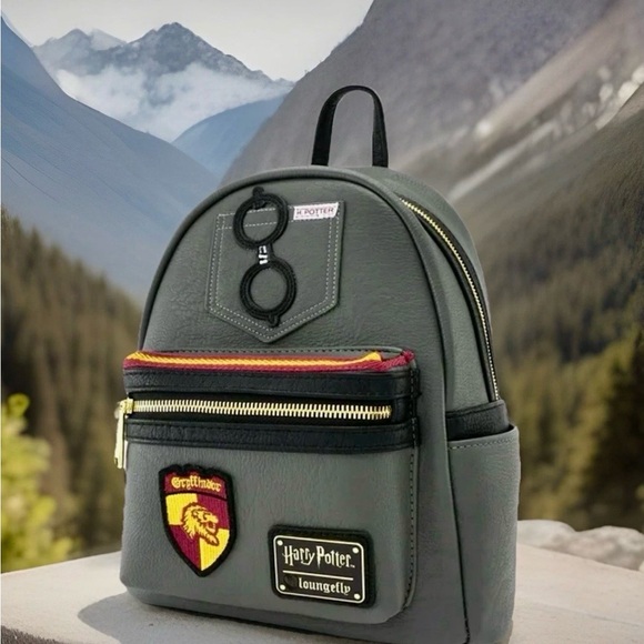 Loungefly Handbags - New Without Tags HARRY POTTER Gray Loungefly Hogwarts Gryffindor House Backpack